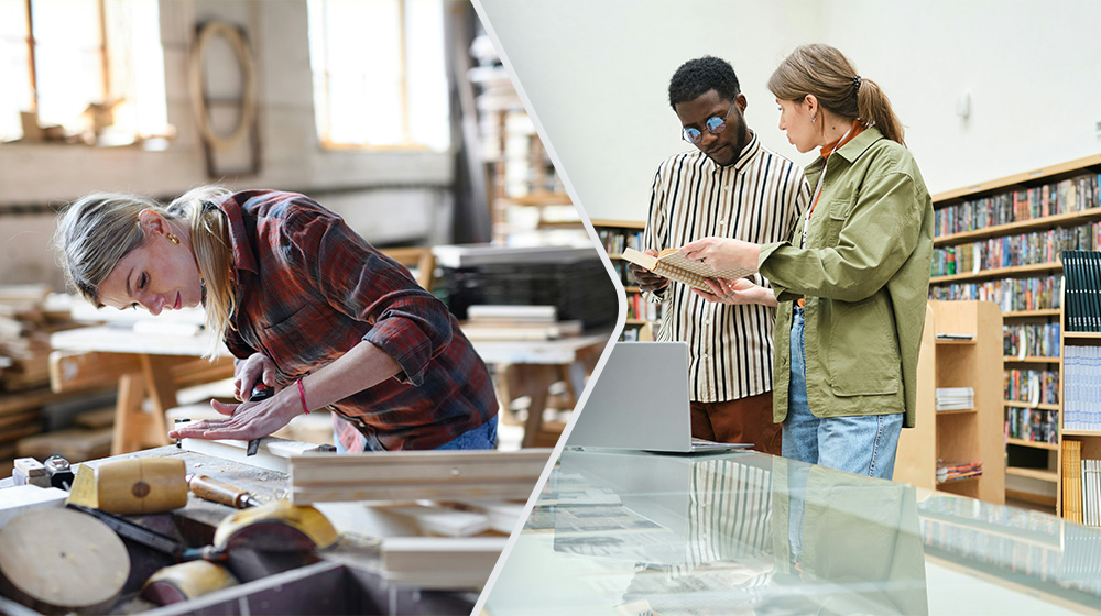 Two examples of work in the social economy