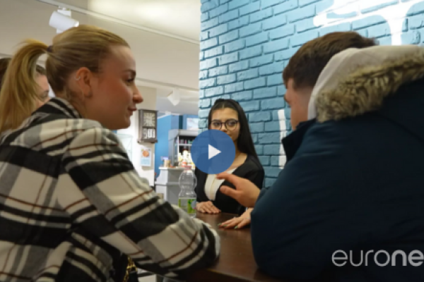 A screenshot from the Euronews episode