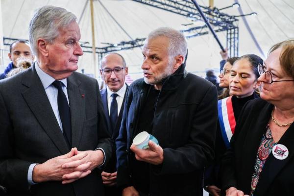 French Prime Minister Michel Barnier at the Restos du Coeur event
